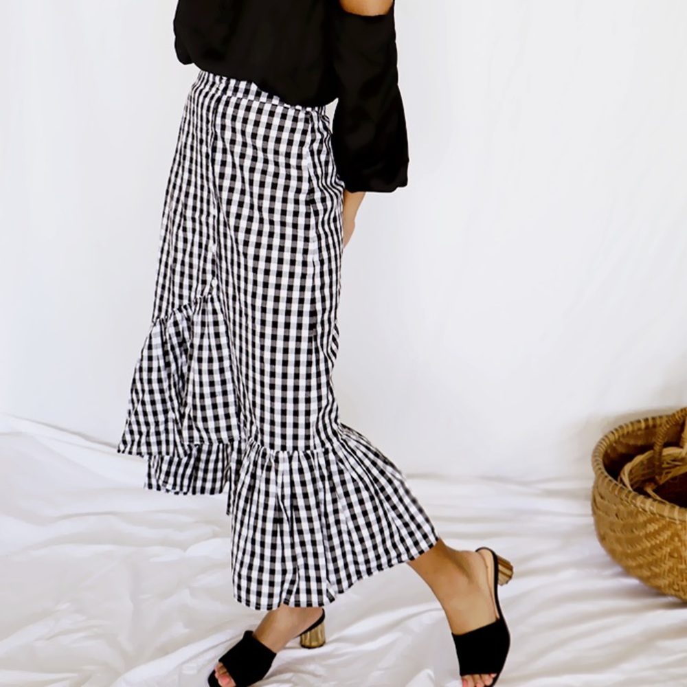 Black and white Gingham Skirt